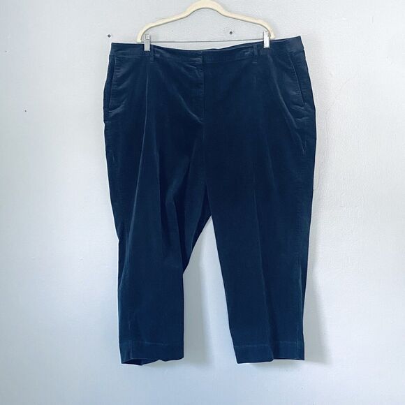 J. Jill Corduroy Pants Plus Size 28 Navy Blue Ankle Minimalist Classic Indie - Picture 1 of 8